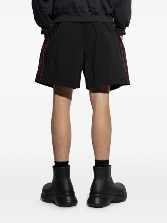 25SS 발렌시아가 로고 자수 쇼츠 814568 TRO321000 BLACK - BALENCIAGA