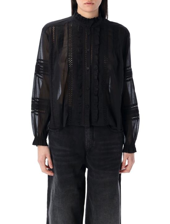 25SS 이자벨마랑에뚜왈 긴팔 티셔츠 CH0201FAC1J15E 01BK Nero