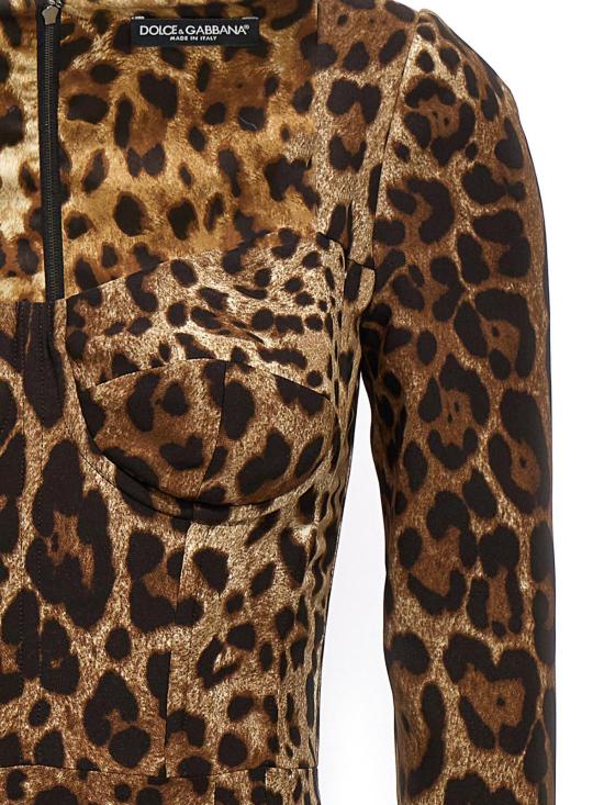  돌체앤가바나 롱 원피스 F6C1ETFSRKIHY13M Animal Print - DOLCE & GABBANA