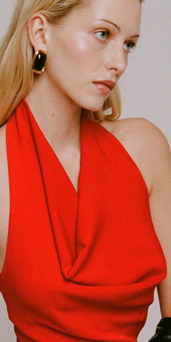  헤븐 메이헴 이어링 Heaven Mayhem 리본  블랙/골드 - HEAVEN MAYHEM