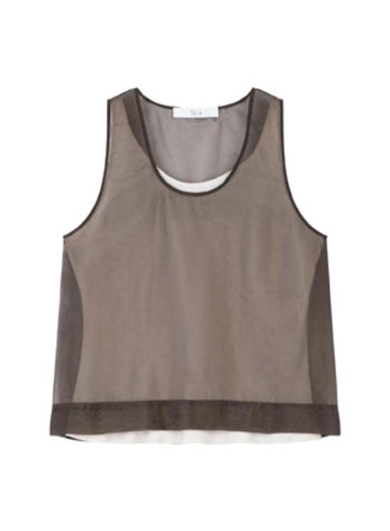  텔라 민소매 티셔츠 테트리스  밀리터리 그린