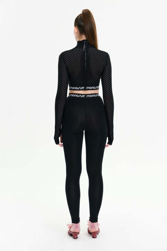  모노수트 레깅스 모노슈트 풀 렝스 하이 웨이스트 슬림핏  블랙 - MONOSUIT