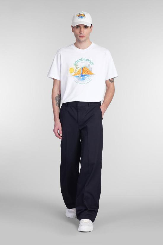 25SS 카사블랑카 반팔 티셔츠 412928 MS25 JTS 001 WHITE - CASABLANCA