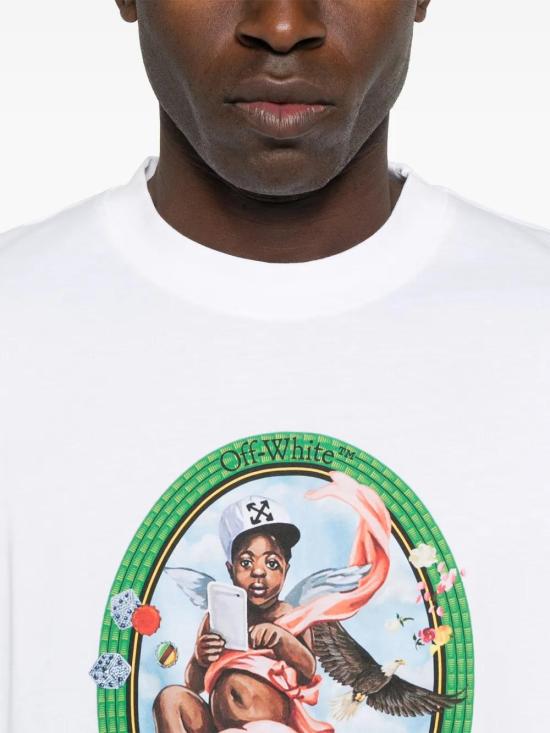  오프화이트 반팔 티셔츠 OMAA120S25JER002 white - OFF WHITE