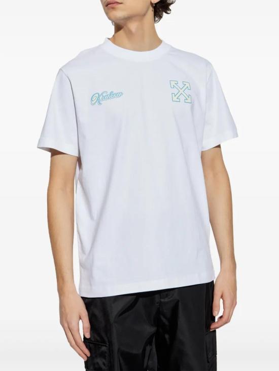  오프화이트 반팔 티셔츠 OMAA027G24JER00Y white - OFF WHITE