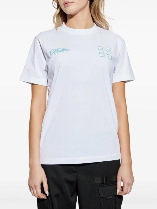  오프화이트 반팔 티셔츠 OMAA027G24JER00Y white - OFF WHITE