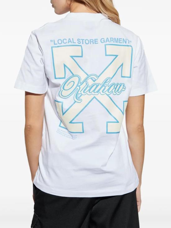  오프화이트 반팔 티셔츠 OMAA027G24JER00Y white - OFF WHITE