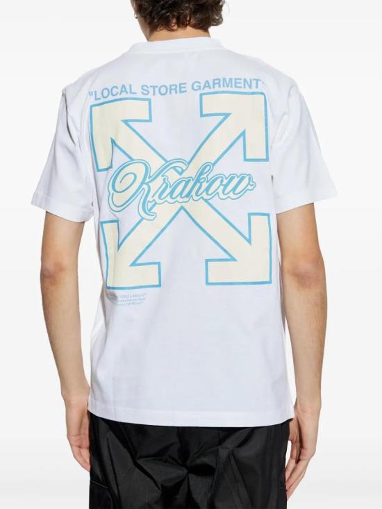  오프화이트 반팔 티셔츠 OMAA027G24JER00Y white - OFF WHITE