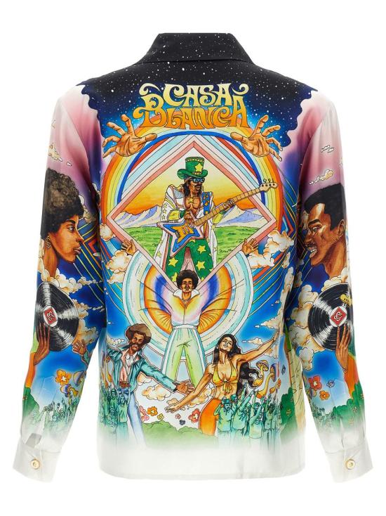 25SS 카사블랑카 긴팔 셔츠 UMS25SH00607SILKTWILLLAMUSIQUE MULTICOLOR - CASABLANCA