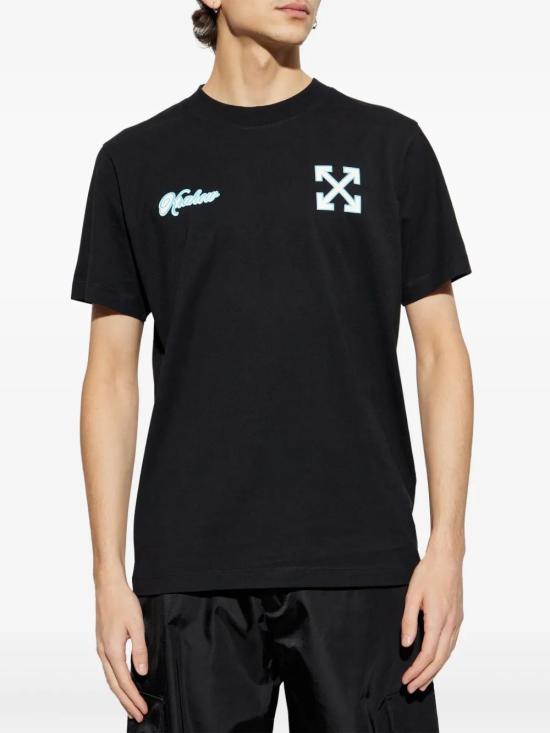 오프화이트 반팔 티셔츠 OMAA027G24JER00Y black - OFF WHITE