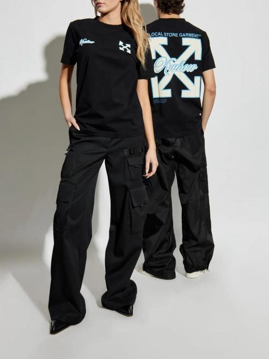  오프화이트 반팔 티셔츠 OMAA027G24JER00Y black - OFF WHITE