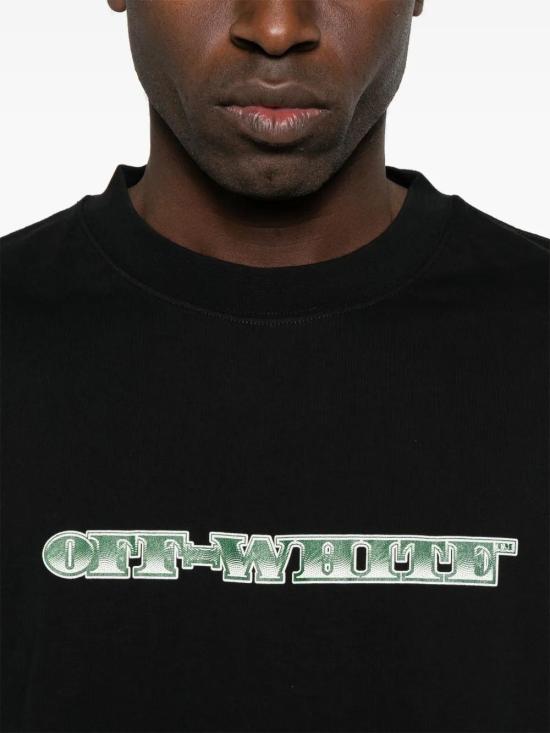  오프화이트 반팔 티셔츠 OMAA120S25JER00E1058 black - OFF WHITE