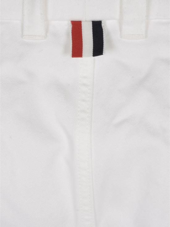 26SS 톰브라운 코튼 트윌 유틸리티 치노 팬츠 MTU335WF0576 100 WHITE - THOM BROWNE