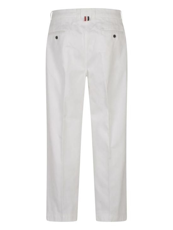26SS 톰브라운 코튼 트윌 유틸리티 치노 팬츠 MTU335WF0576 100 WHITE - THOM BROWNE