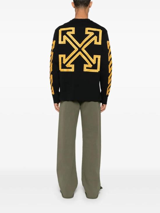  오프화이트 긴팔 티셔츠 OMAB086S25JER0021022 black - OFF WHITE