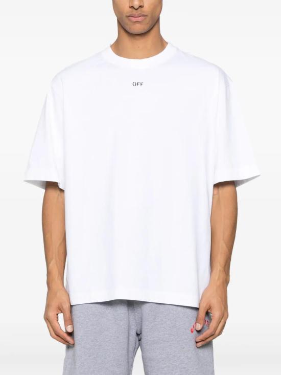  오프화이트 반팔 티셔츠 OMAA120S25JER00F0110 white - OFF WHITE