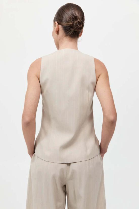  세인트아그니 베스트 세인트 아그니 핀스트라이프 울  라떼 - ST.AGNI