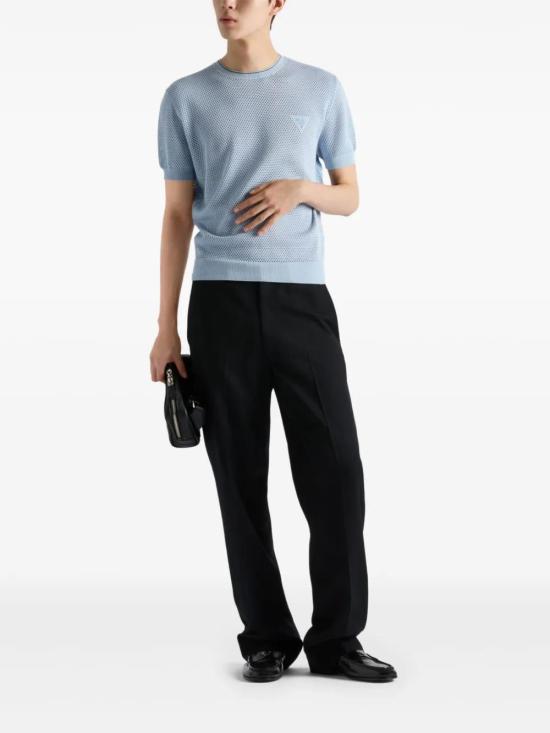  프라다 반팔 티셔츠 UMF005SOOO16UQ blue - PRADA