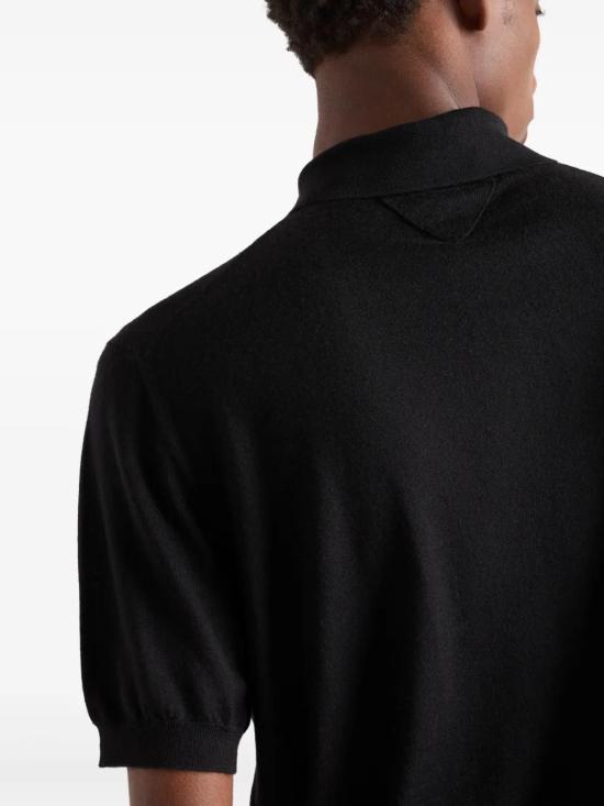  프라다 폴로 티셔츠 UMF027SOOO0B8 black - PRADA