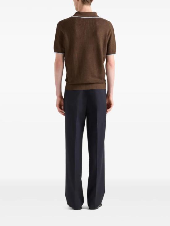  프라다 폴로 티셔츠 UMF008SOOO16XU brown - PRADA