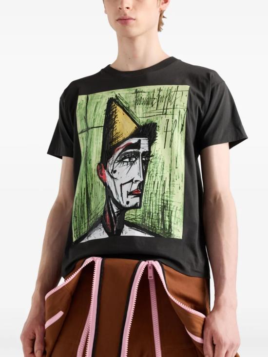  프라다 반팔 티셔츠 UJN926SOOO16R4 dark grey - PRADA