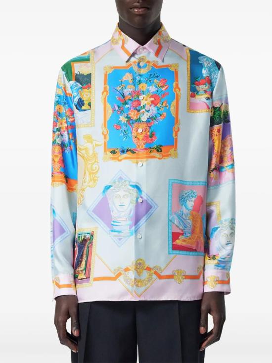  베르사체 긴팔 셔츠 10194381A12995 blue - VERSACE