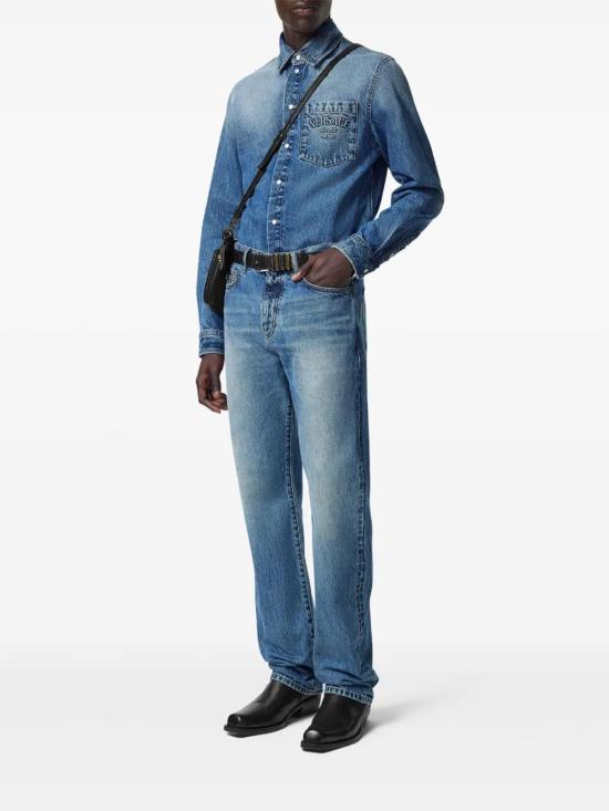  베르사체 긴팔 셔츠 10189101A13583 indigo - VERSACE