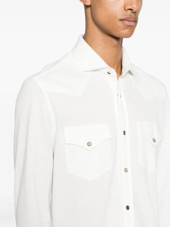  브루넬로 쿠치넬리 긴팔 셔츠 ME8546666C7220 white - BRUNELLO CUCINELLI