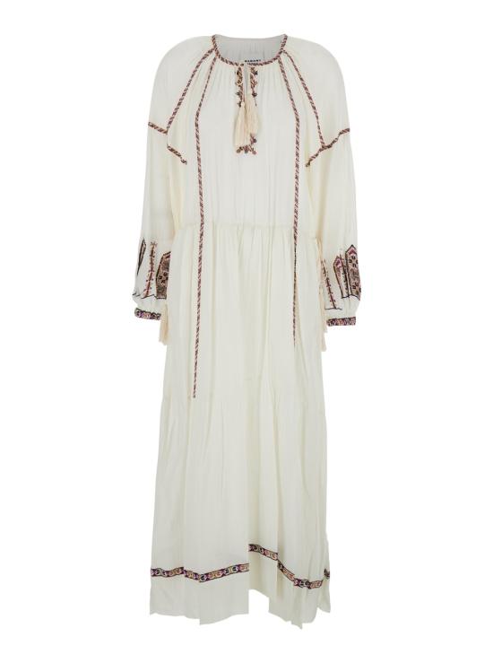 25SS 이자벨마랑에뚜왈 롱 원피스 RO0673FAC1J11EECOE White