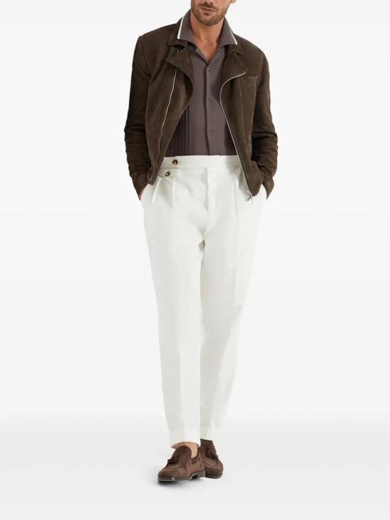  브루넬로 쿠치넬리 폴로 티셔츠 M29203415CQU21 coffee - BRUNELLO CUCINELLI