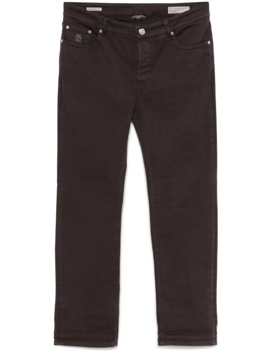  브루넬로 쿠치넬리 스트레이트 팬츠 M277PD3210C7015 coffee