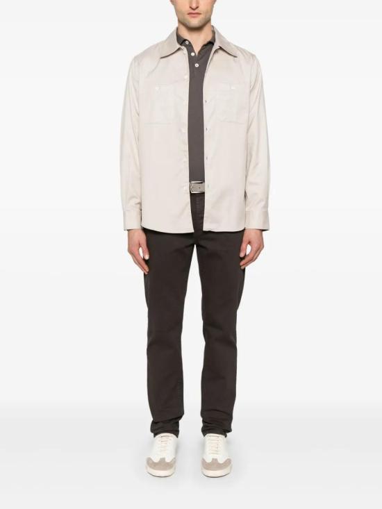  브루넬로 쿠치넬리 스트레이트 팬츠 M277PD3210C7015 coffee - BRUNELLO CUCINELLI