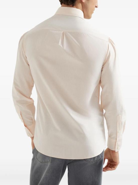  브루넬로 쿠치넬리 긴팔 셔츠 MM6710038C006 beige - BRUNELLO CUCINELLI
