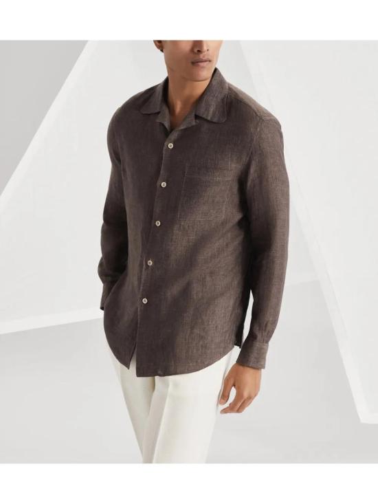  브루넬로 쿠치넬리 긴팔 셔츠 MM6950647C525 - BRUNELLO CUCINELLI