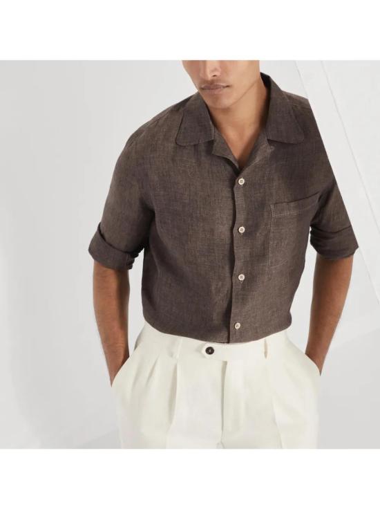  브루넬로 쿠치넬리 긴팔 셔츠 MM6950647C525 - BRUNELLO CUCINELLI