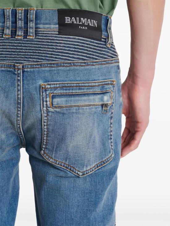  발망 데님 팬츠 EH1MG115DF44 indigo - BALMAIN