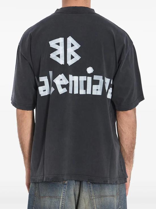  발렌시아가 반팔 티셔츠 764235TRVK1 black - BALENCIAGA