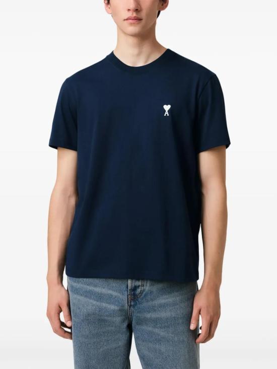  아미 반팔 티셔츠 E25HTS060724 midnight blue - AMI