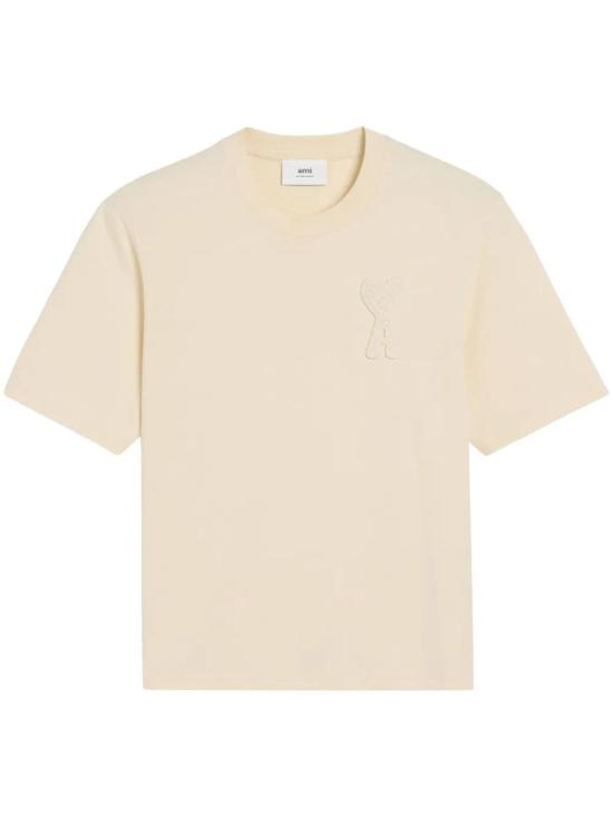  아미 반팔 티셔츠 E25HTS055726 cream