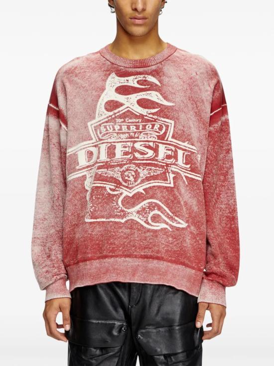  디젤 긴팔 티셔츠 A175070TKAU red - DIESEL