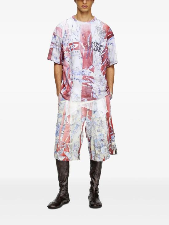  디젤 반팔 티셔츠 A196480HGBY red - DIESEL