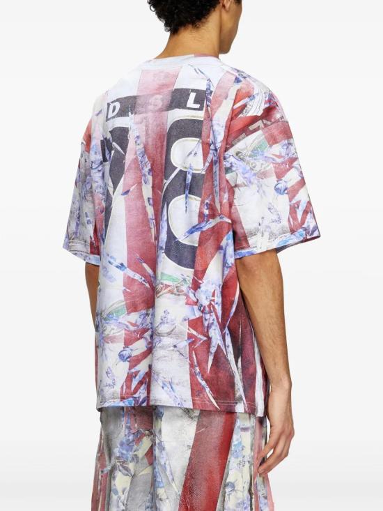  디젤 반팔 티셔츠 A196480HGBY red - DIESEL