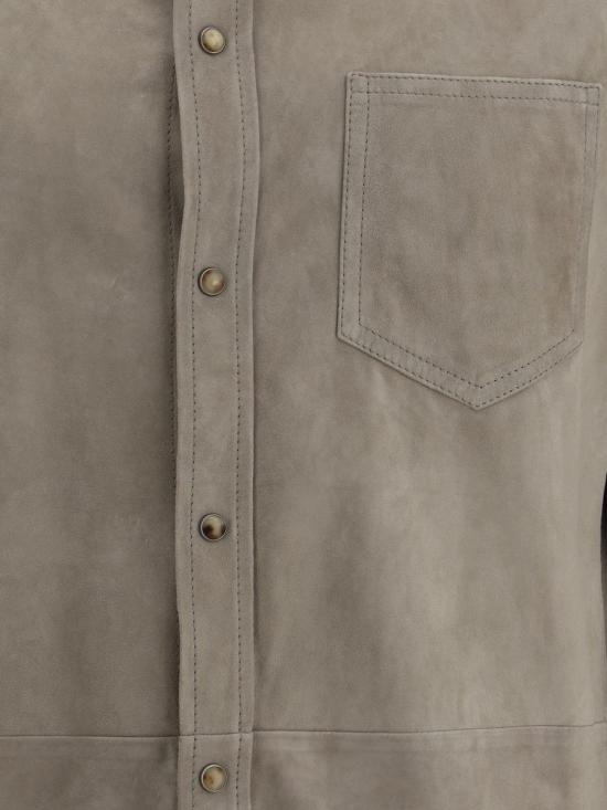 25SS 브루넬로 쿠치넬리 긴팔 셔츠 MPCLN2039 C8087 BROWN - BRUNELLO CUCINELLI