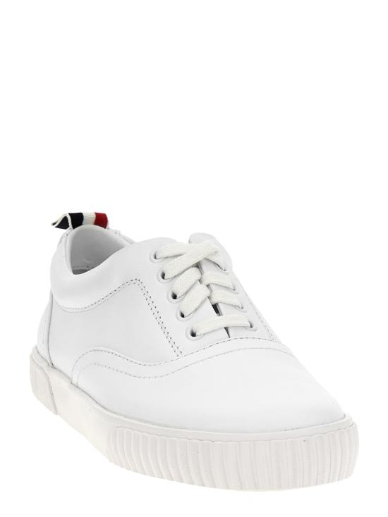  톰브라운 비텔로 카프 레더 헤리티지 스니커즈 MFE007B 05584 100 WHITE DOM - THOM BROWNE
