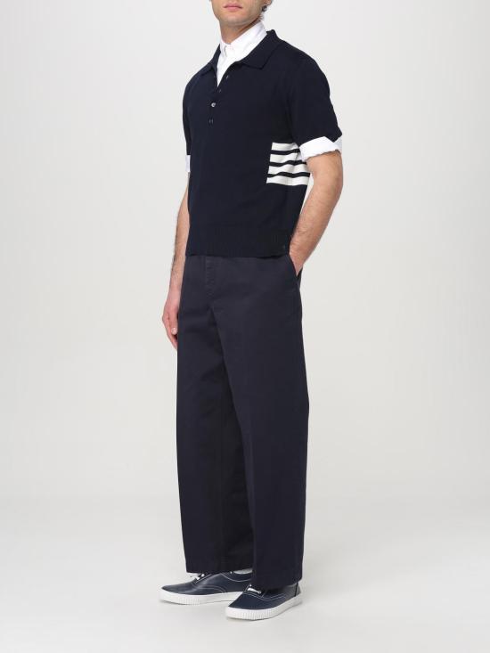 25SS 톰브라운 폴로 티셔츠 MKP135AY3043415 NAVY DOM - THOM BROWNE