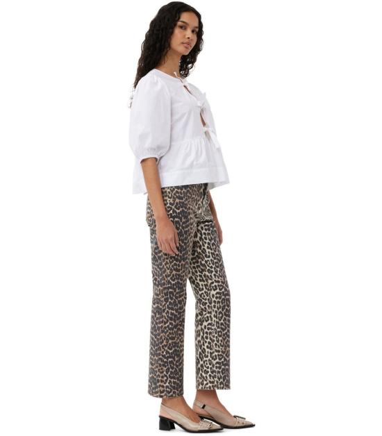 24FW 가니 데님 팬츠 J1059 943 26 Brown - GANNI