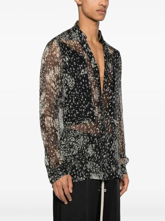  릭 오웬스 긴팔 셔츠 RU01E5287SP1 black - RICK OWENS