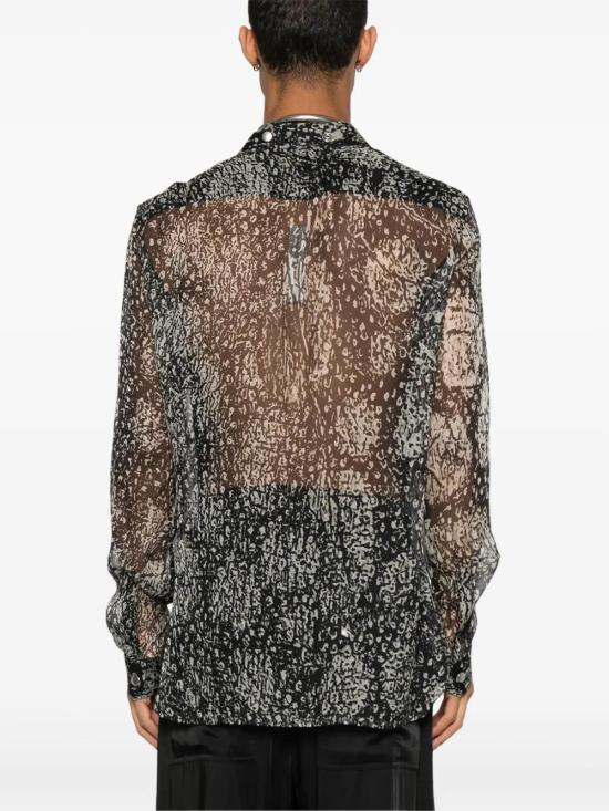  릭 오웬스 긴팔 셔츠 RU01E5287SP1 black - RICK OWENS