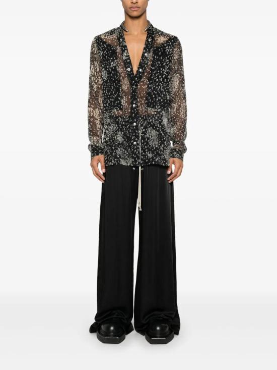  릭 오웬스 긴팔 셔츠 RU01E5287SP1 black - RICK OWENS