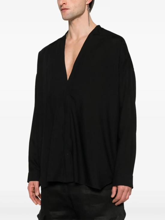  릭 오웬스 긴팔 셔츠 RU01E5294WG black - RICK OWENS